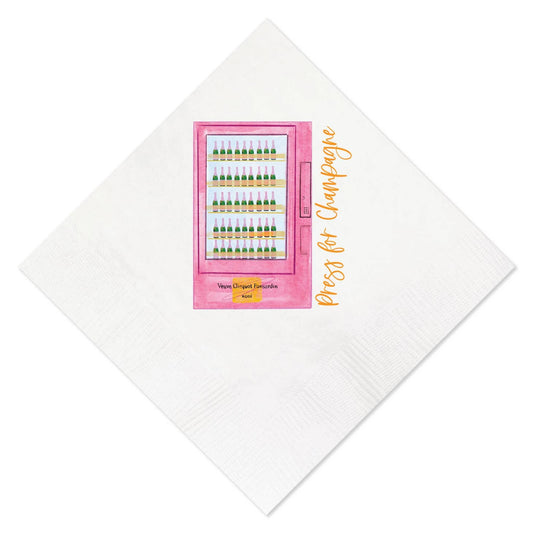 Press For Champagne Vending Napkins
