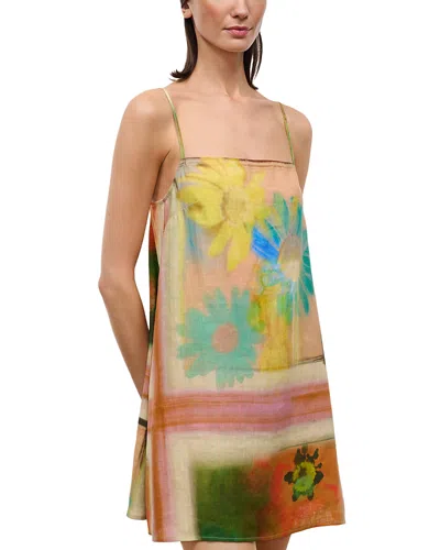 STAUD Laura Linen Mini Dress