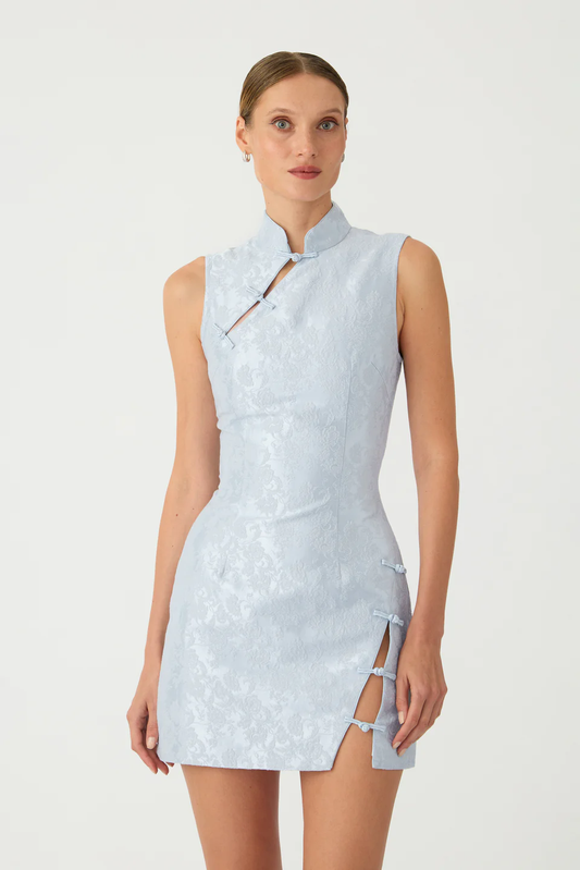 Sau Lee Ines Brocade Mini Dress