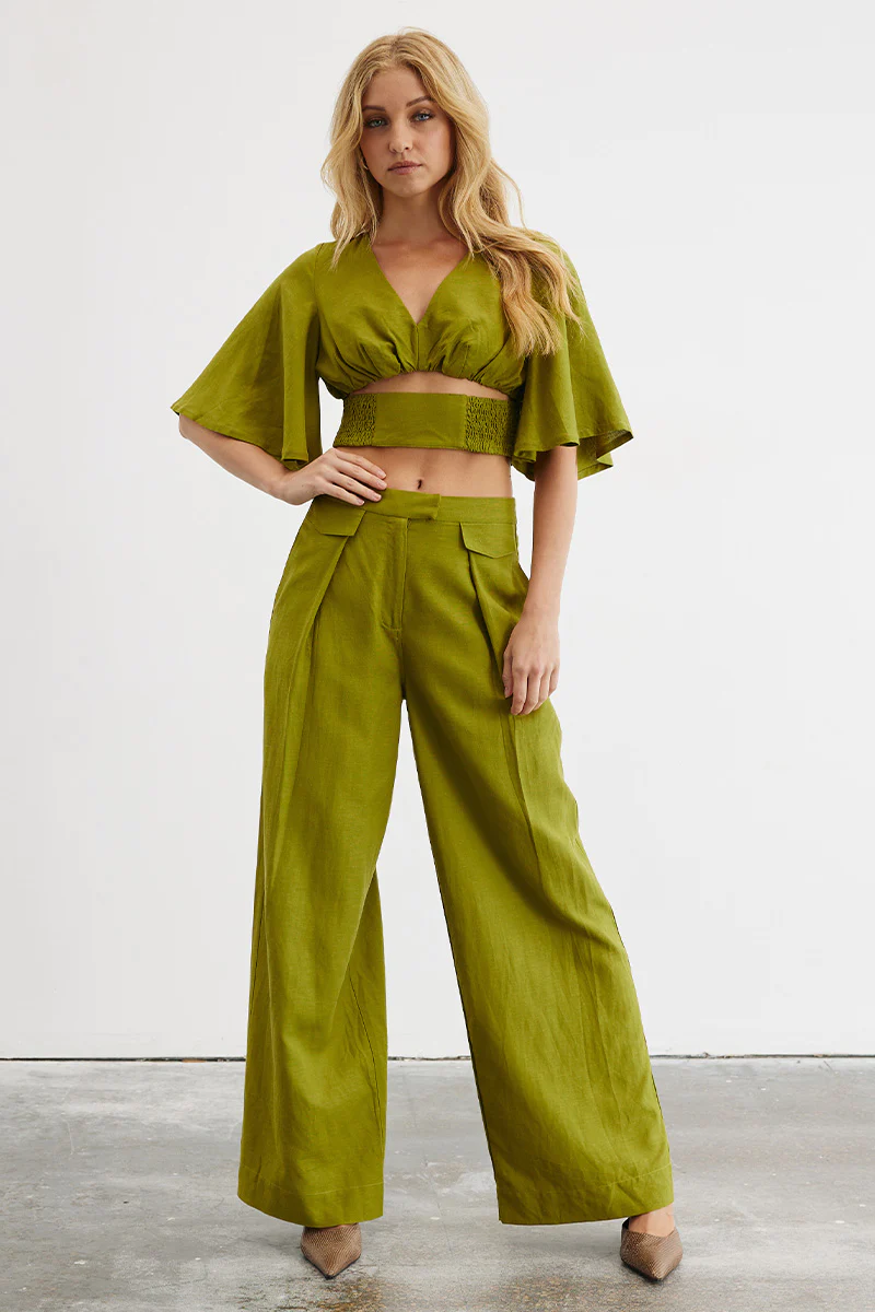 EPIPHANY TOP - OLIVE GREEN