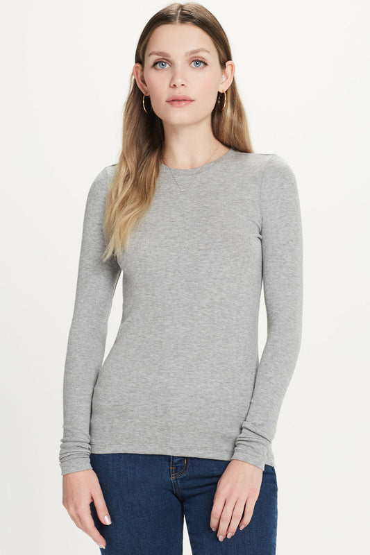 RIBBED LONG SLEEVE TEE