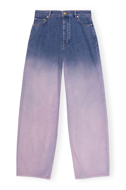 Ganni PURPLE BLEACH FUTURE DENIM WIDE JEANS