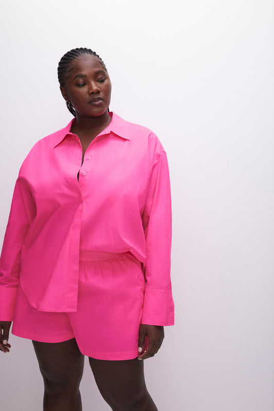 Good American Coated Poplin Shirt