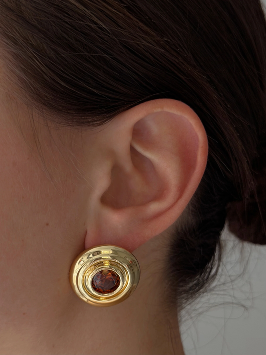 ALV Jewels Midtown Studs - Brown