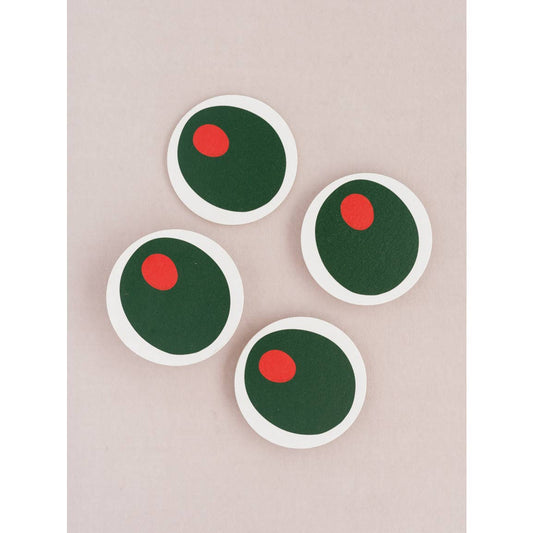 Pimento Olive Coasters | Set of Four