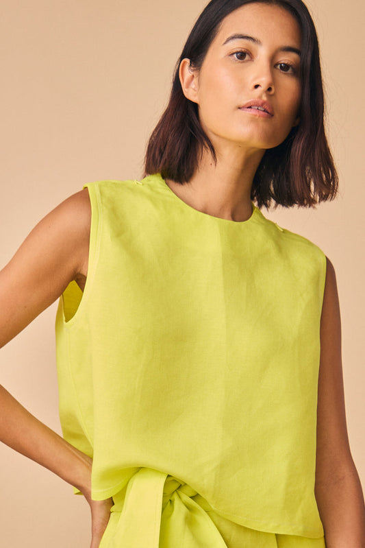 HUNTER BELL MANNING TOP - LIME