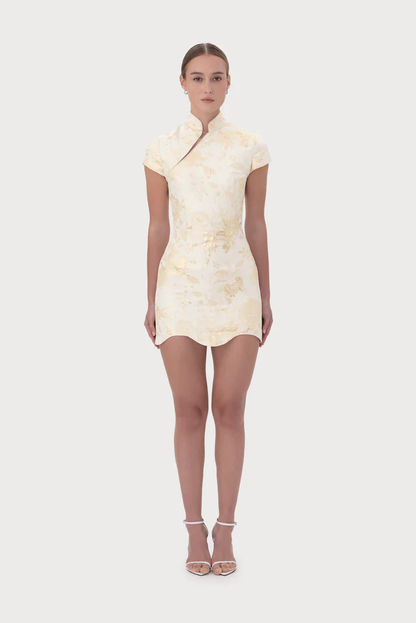 SAU LEE Kiana Jacquard Mini Dress