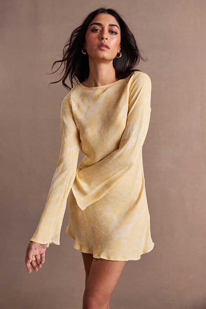 Sovere/ INARA BIAS MINI DRESS - BUTTER