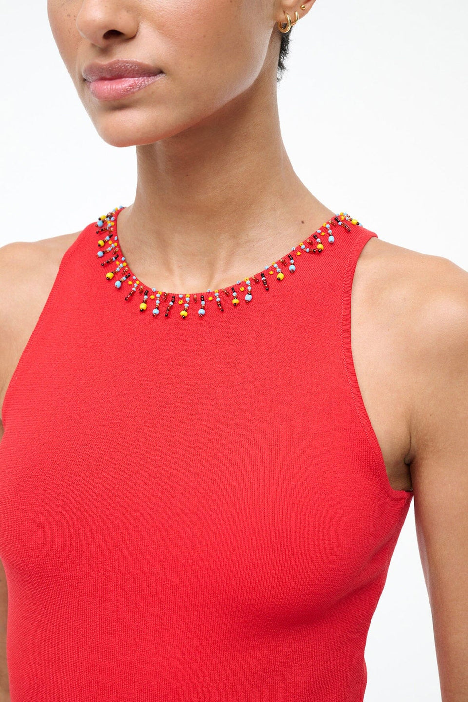 STAUD Reina Top Red Rose
