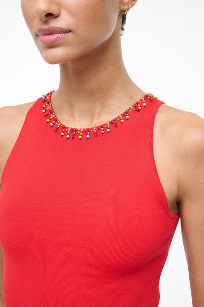 STAUD Reina Top Red Rose