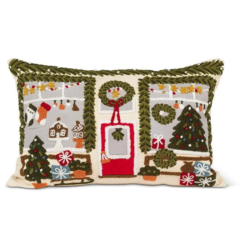 Rectangle Gift Shop Storefront Pillow
