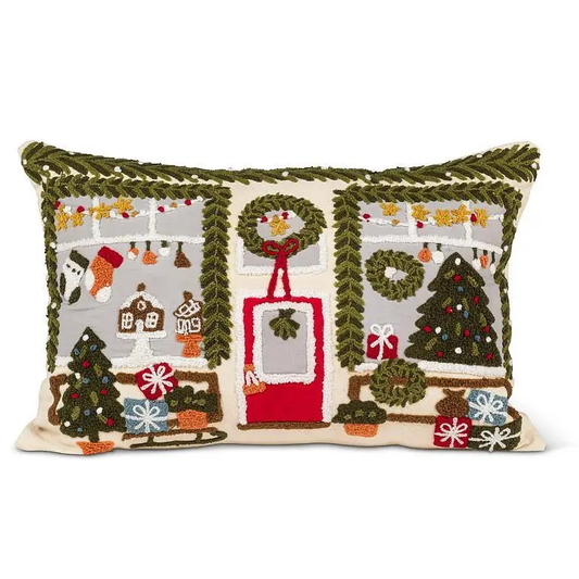 Rectangle Gift Shop Storefront Pillow