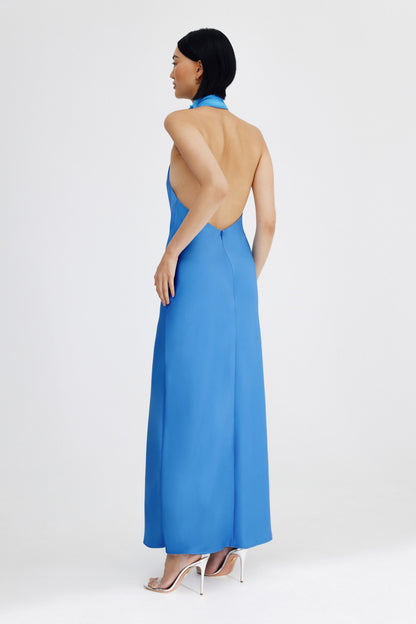 Significant Other Darcy Backless Dress - Azure Blue