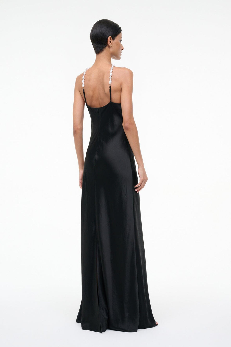 STAUD Cadence Black Dress