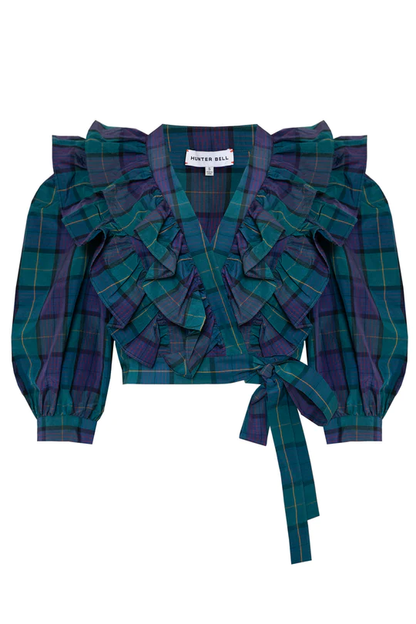 HUNTER BELL JOHANNA TOP - PLAID