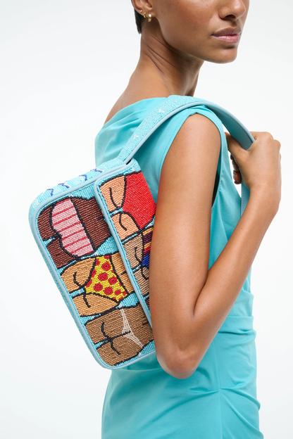 STAUD Tommy Beaded Bag Beach Bums