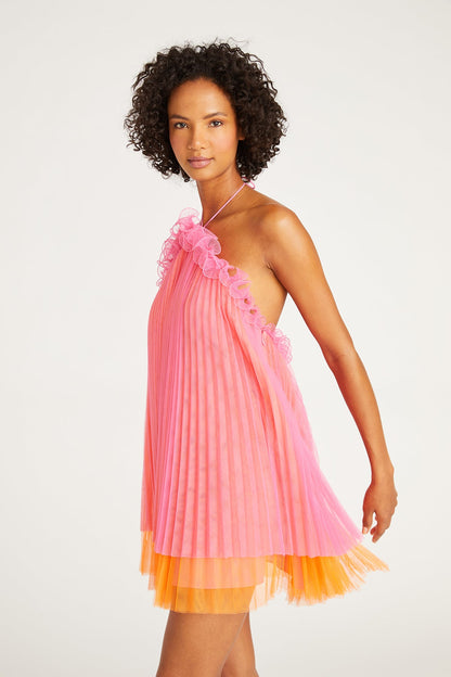 Amur Tate Halter Mini Tulle Dress
