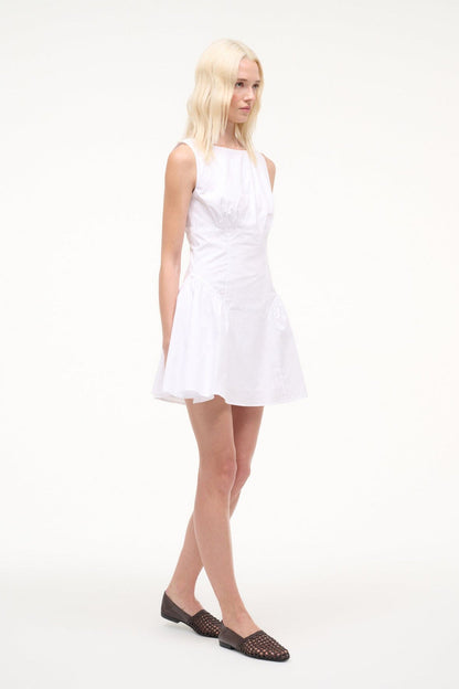 STAUD Gwen Mini Dress - White