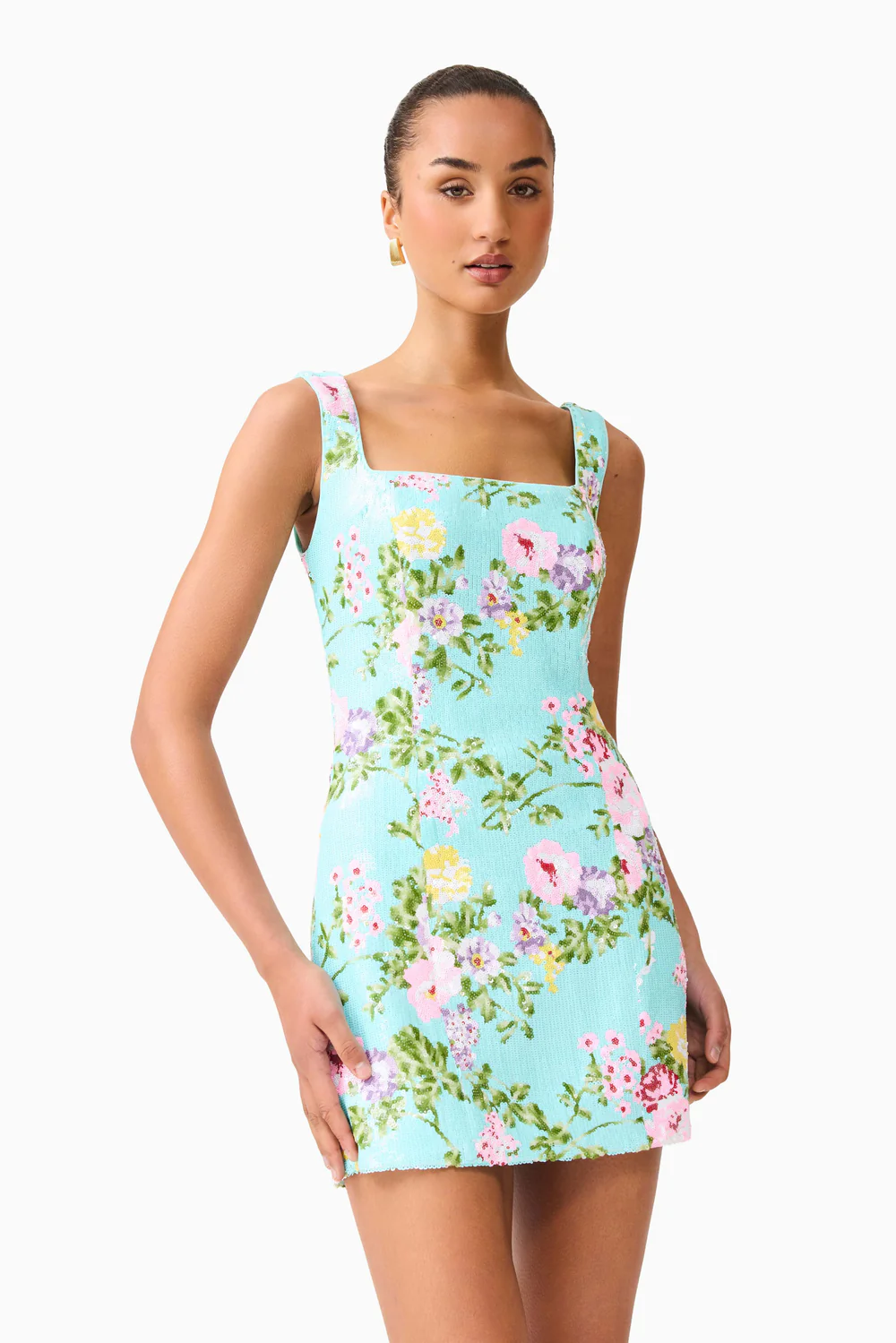 ELLIATT Emmeline Sequin Mini Dress - Mint