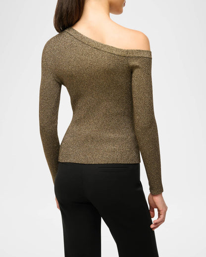 STAUD Craftsman Metalic Gold Sweater