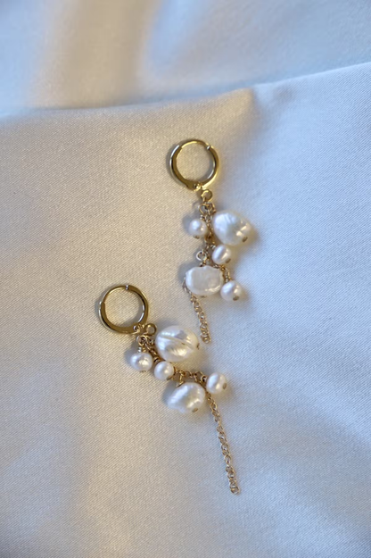Coastal Pearl Cascade Earrings