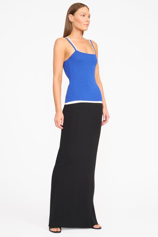 STAUD IGNACIO DRESS DEEP SEA/BLACK/IVORY DBKV