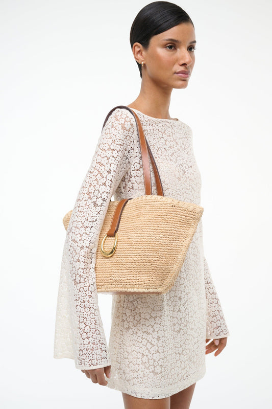 STAUD Vista Tote in Natural Tan