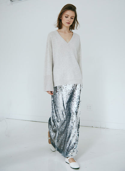 Autumn Cashmere Relaxed V with Side Slits