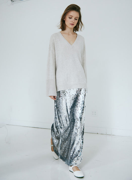 Autumn Cashmere Relaxed V with Side Slits