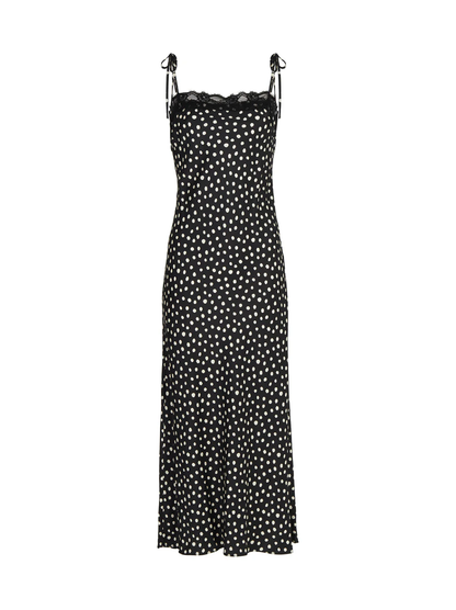 KITRI Venetia Polka Dot Maxi Dress