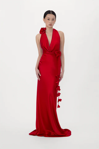 SAU LEE Delphine Satin Gown