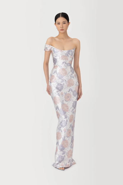 Sau Lee Jackson Brocade Gown