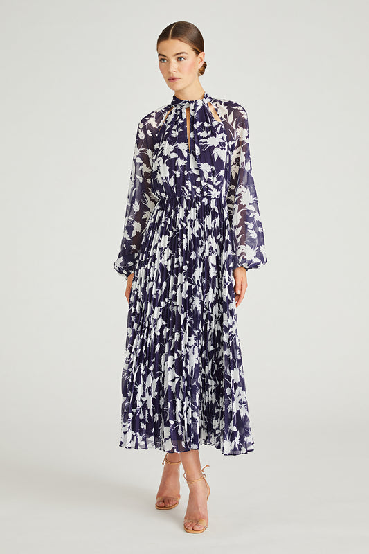 MONIQUE LHUILLIER ABBIE CHIFFON DRESS