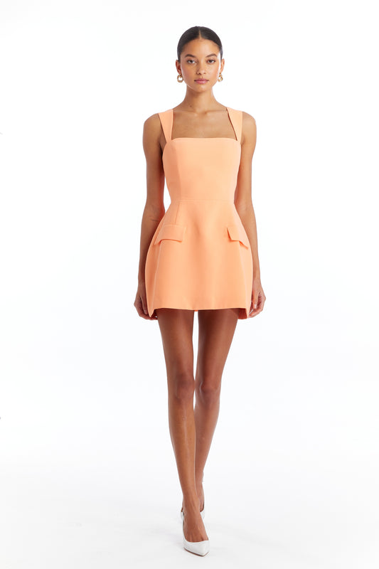 Amanda Uprichard Bethany Skort Romper - GUAVA