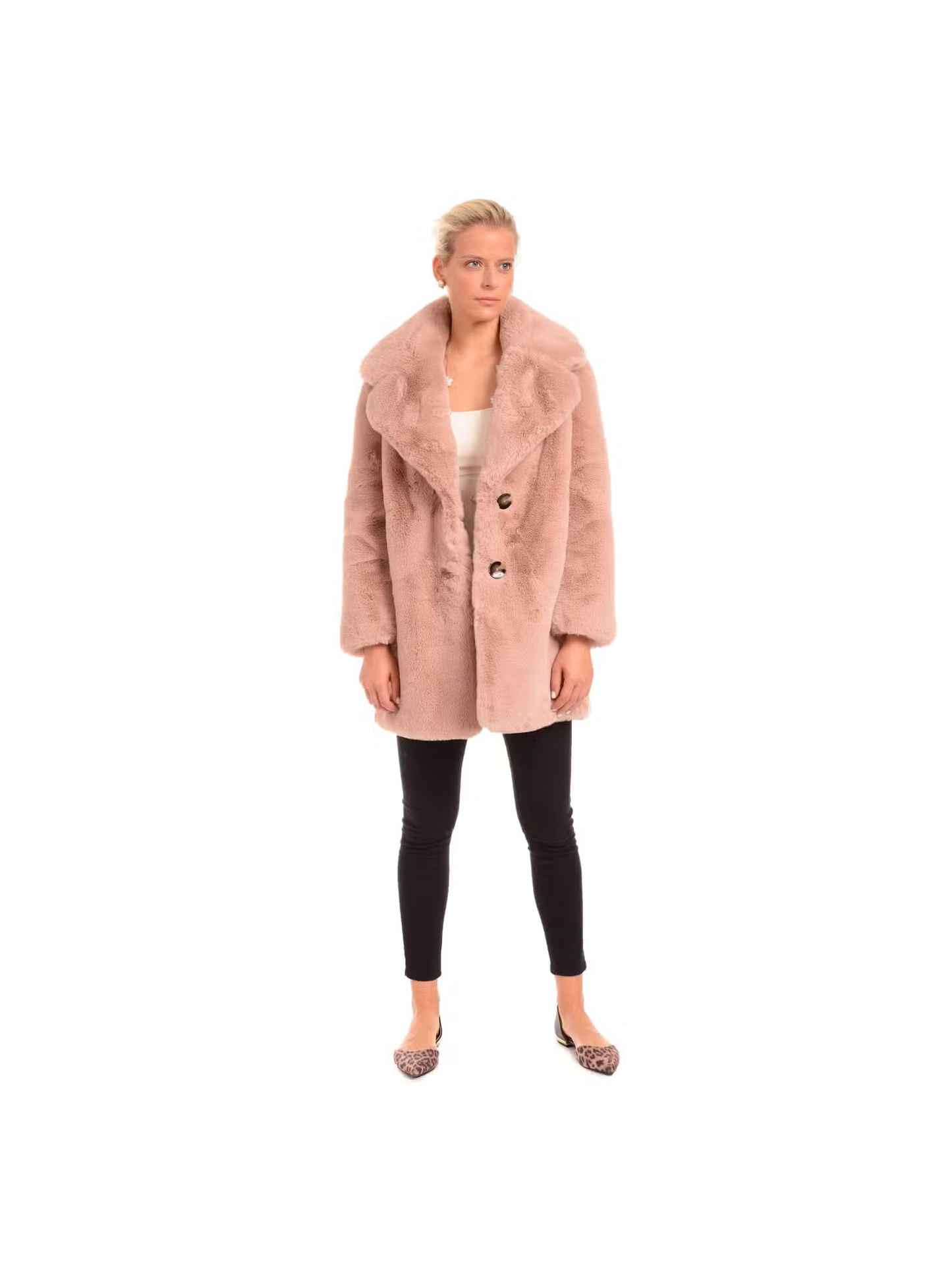 NOTCH LUX COAT ANTIQUE ROSE