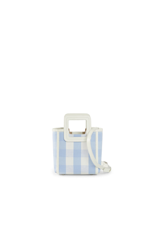 Staud Mini Shirley Bag - Sky Gingham