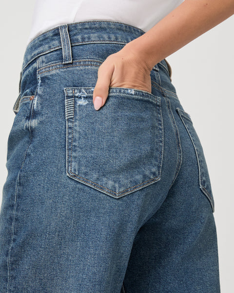 PAIGE Alexis Barrel Leg Jean - Lovejoy Distressed