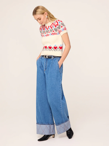 KITRI Ara Fairisle Knit Top