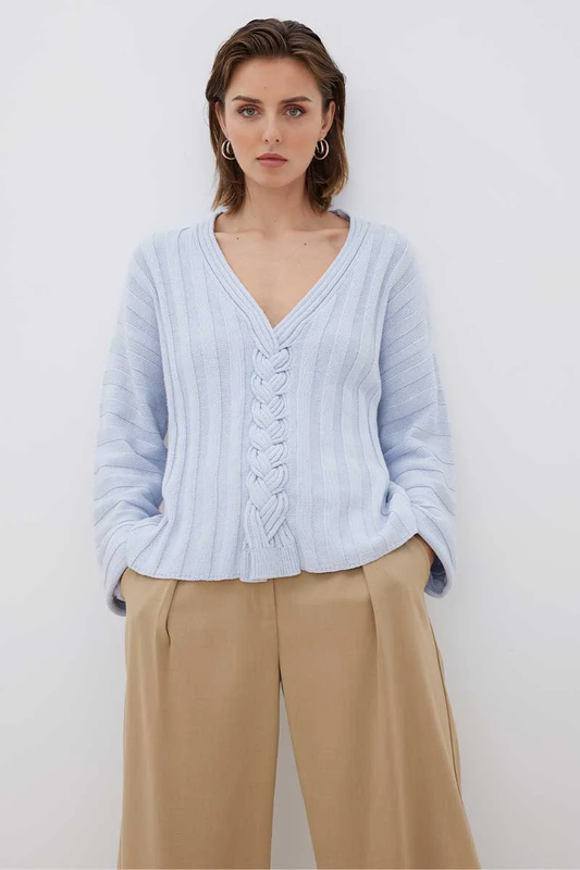 SOVERE/ Laced Sweater - Dawn Blue