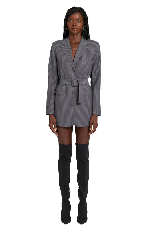 Amanda Uprichard Meritt Blazer in Pinstripe