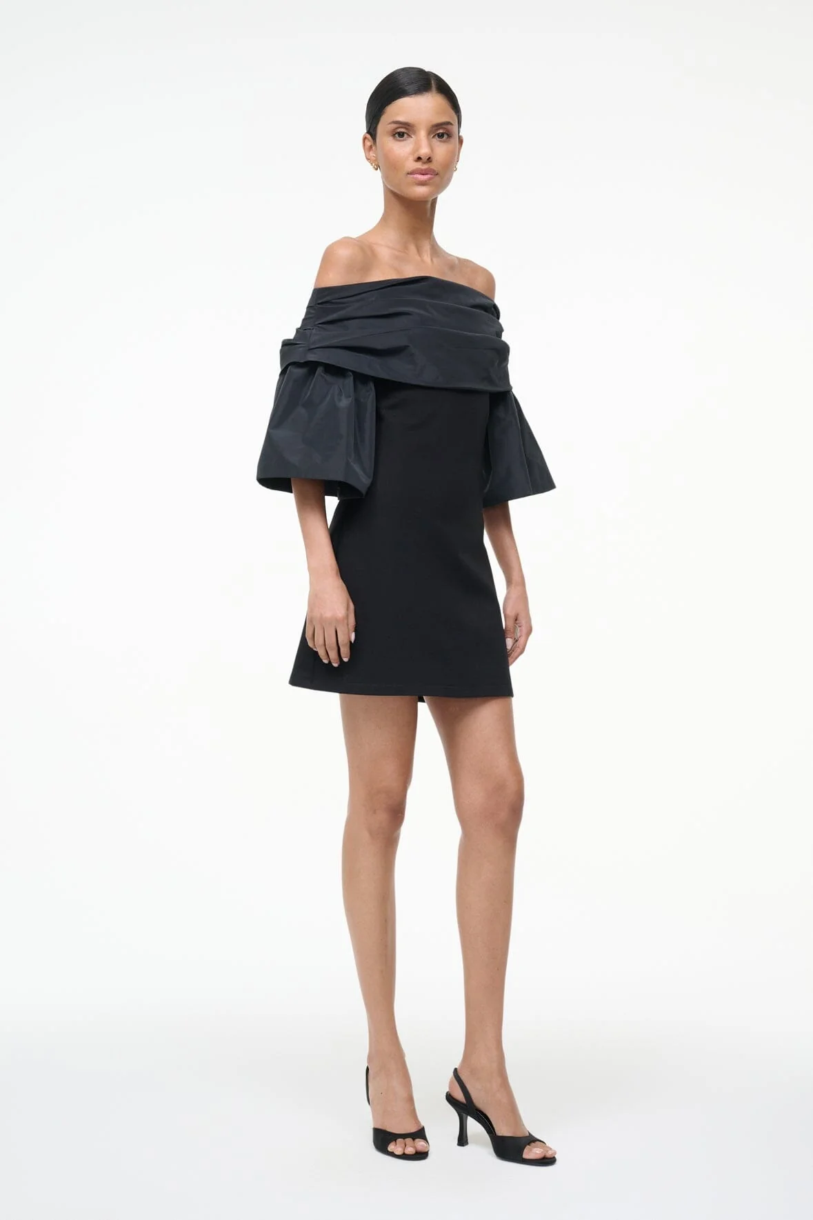 STAUD BLACK HARPER DRESS