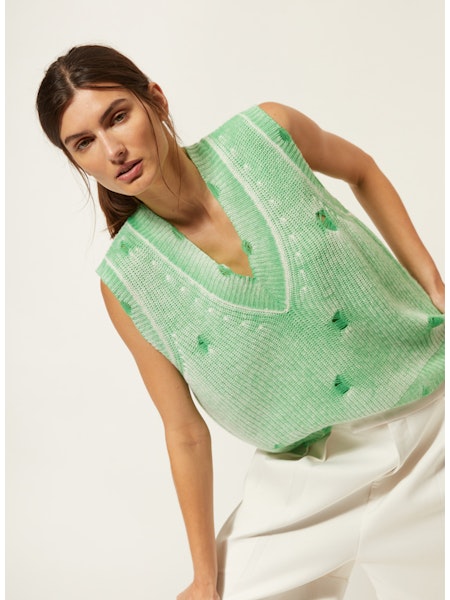 Autumn Cashmere Boxy Vest - Kelly Green