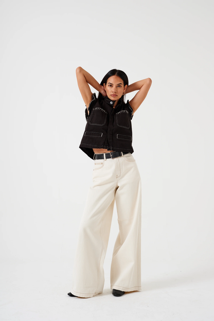 Seventy + Mochi Bay Jean in Ecru