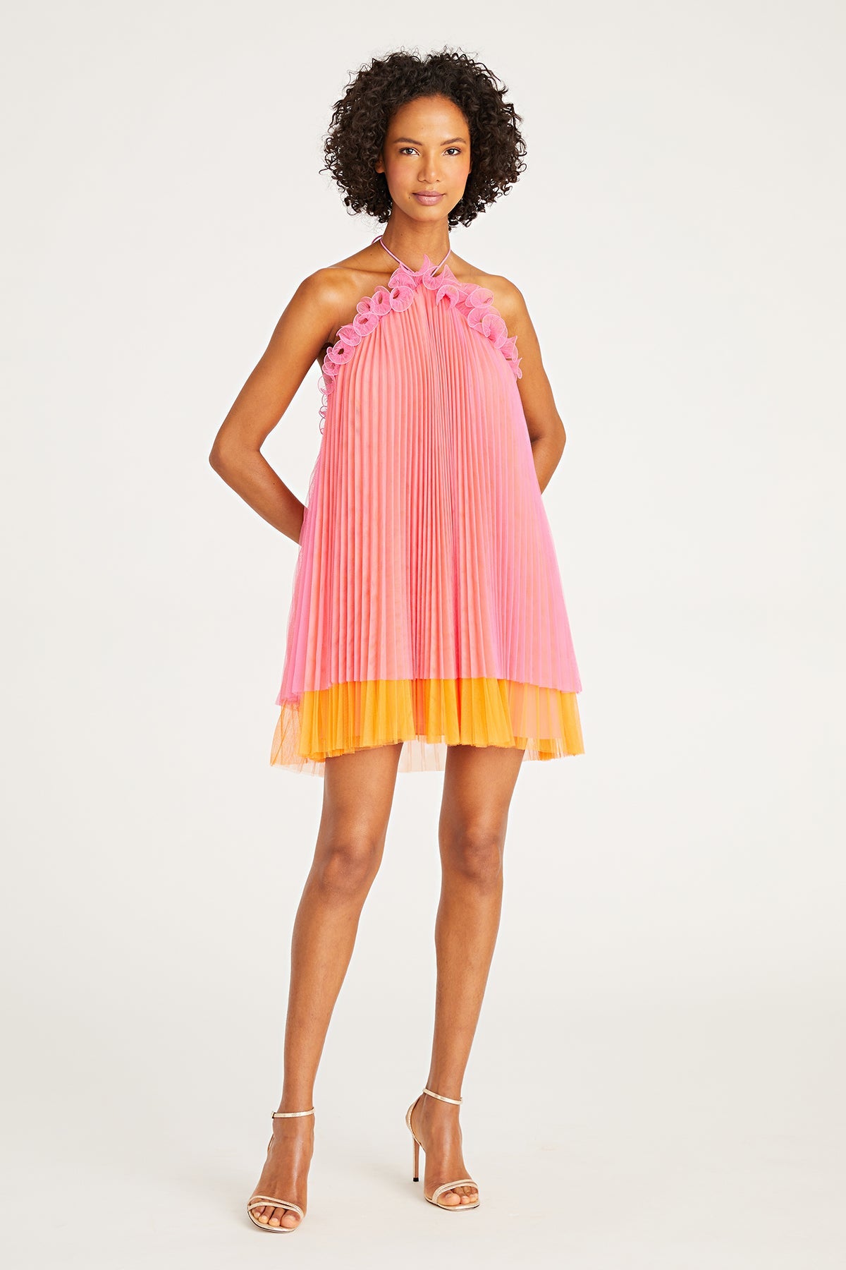 Amur Tate Halter Mini Tulle Dress