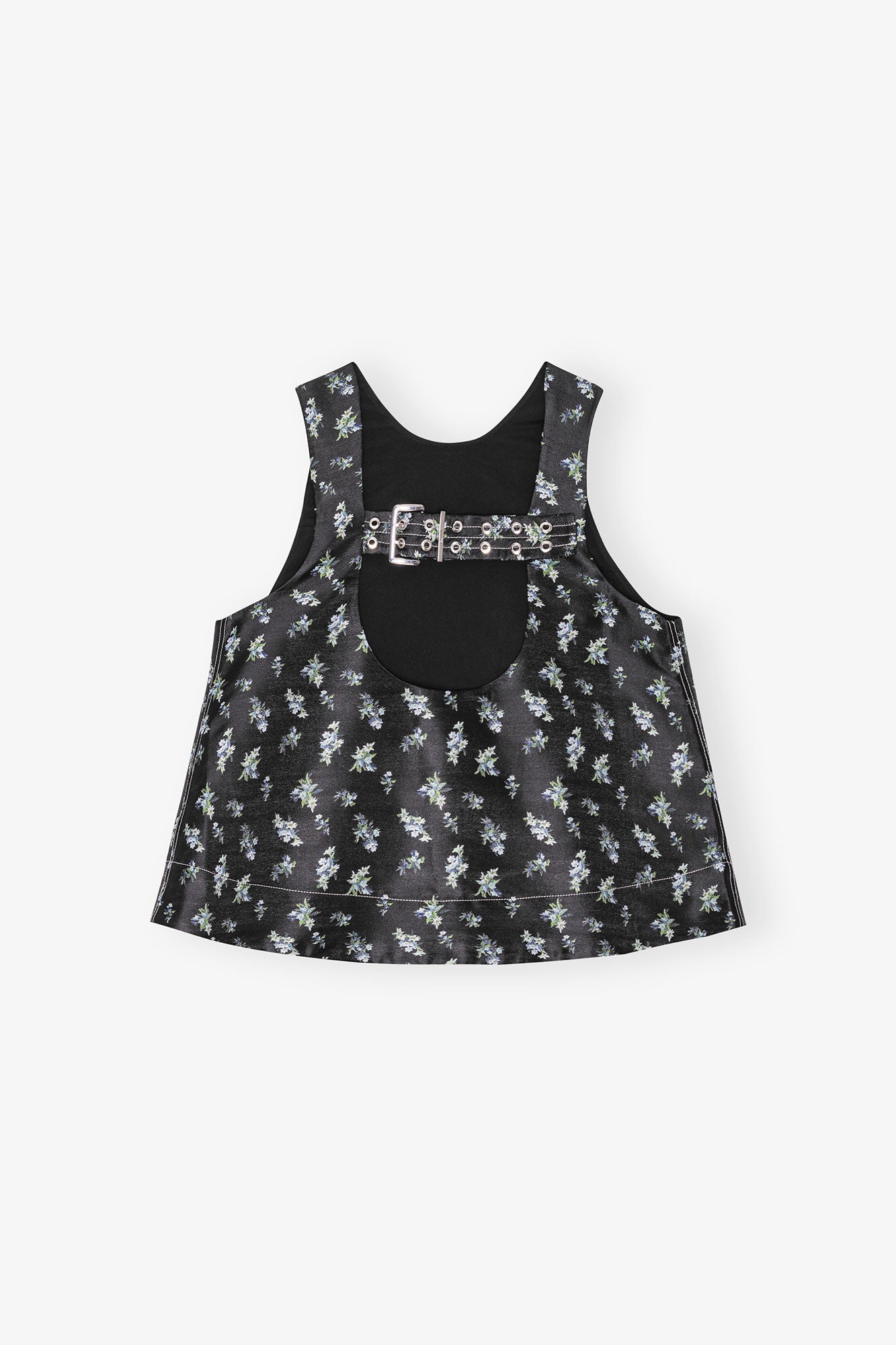 Ganni FLORAL JACQUARD SLEEVELESS TOP