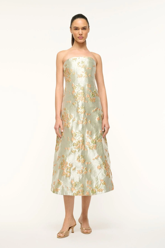 STAUD Kennedy Dress Metallic Bloom