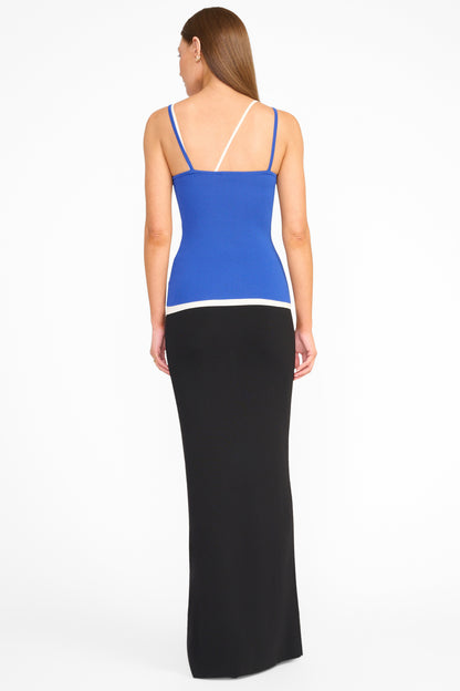 STAUD IGNACIO DRESS DEEP SEA/BLACK/IVORY DBKV