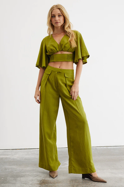 EPIPHANY TOP - OLIVE GREEN