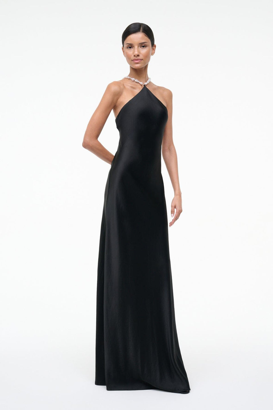 STAUD Cadence Black Dress