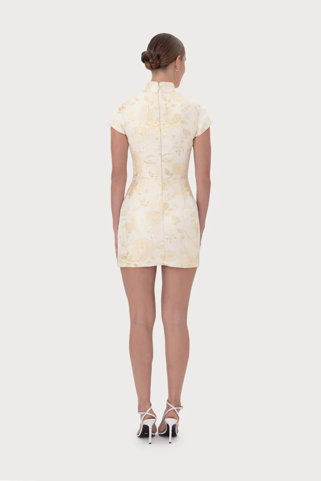 SAU LEE Kiana Jacquard Mini Dress